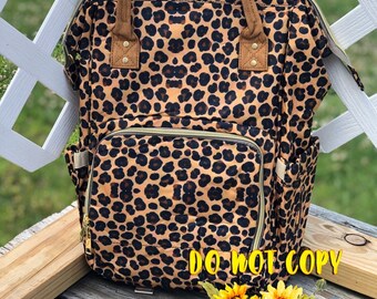cheetah diaper bag backpack