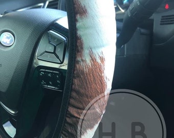 Cars Sedans Trucks Vans Milk Cow Print Steering Wheel Cover for Women Men Universal 15 Inch Anti Slip and Sweat Absorption Auto Car Wrap Cover Fit Suvs