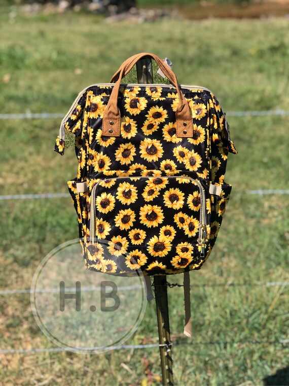 sunflower diaper bag