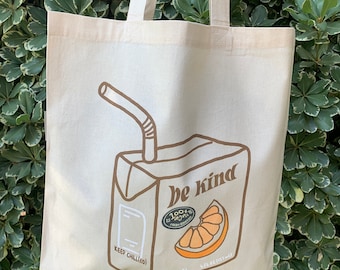 juice box tote graphic tote fruit tote