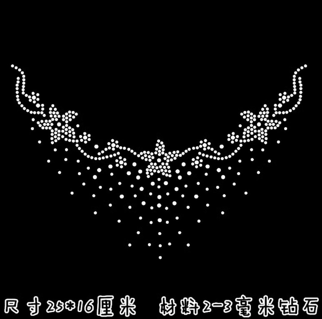 2516cm Rhinestone Transfer Iron on Hot Fix Rhinestone Etsy