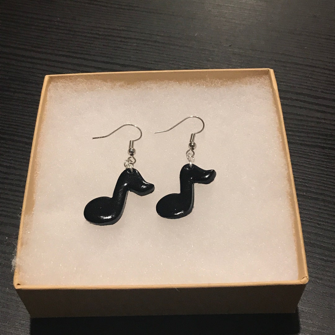 Music Note Dangle Earrings Etsy