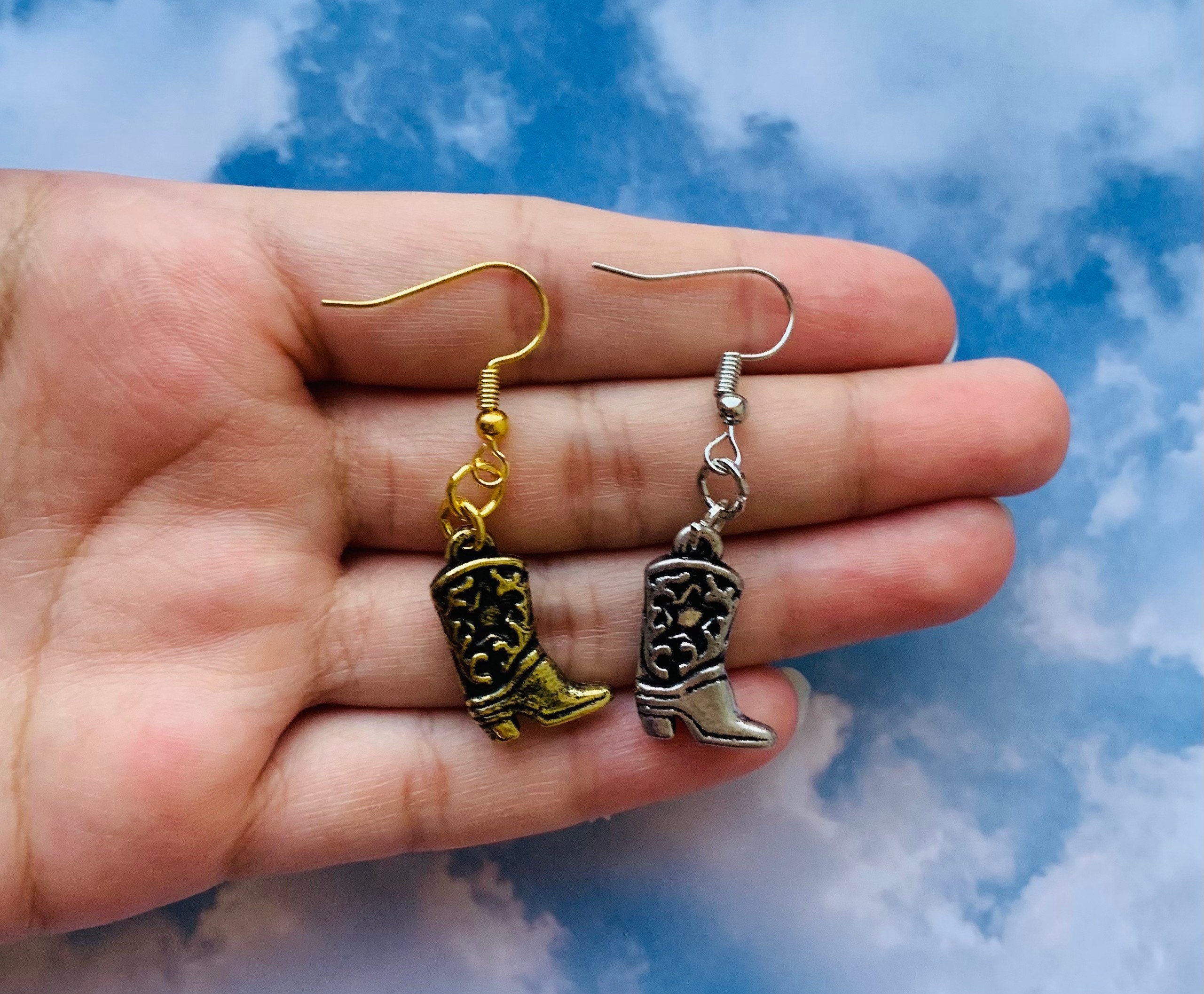 Cowboy Boot Earrings Etsy