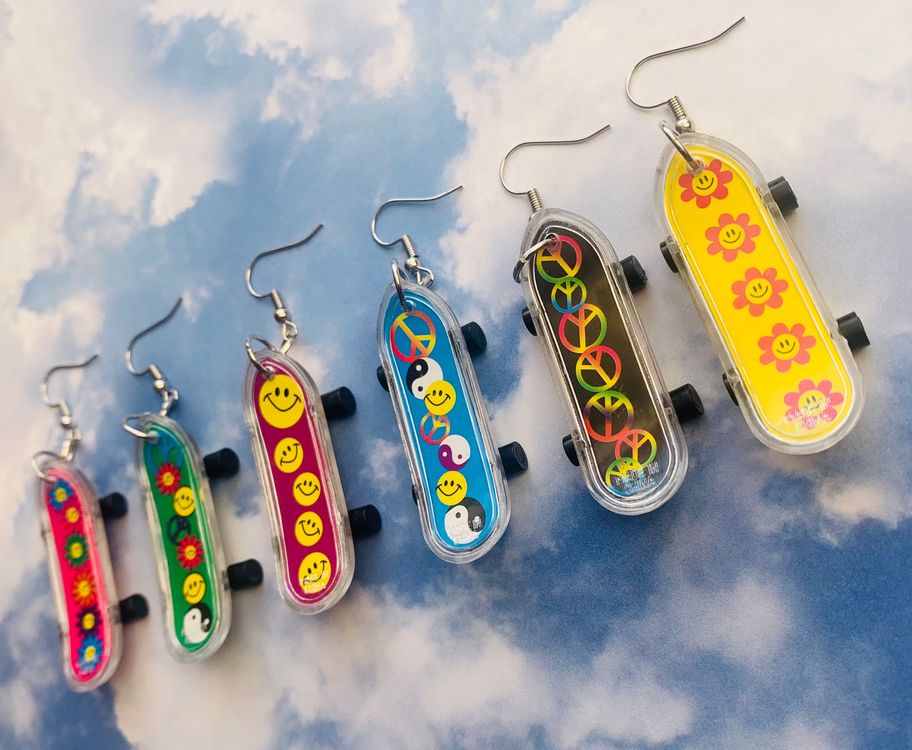 Skateboard Earrings Etsy