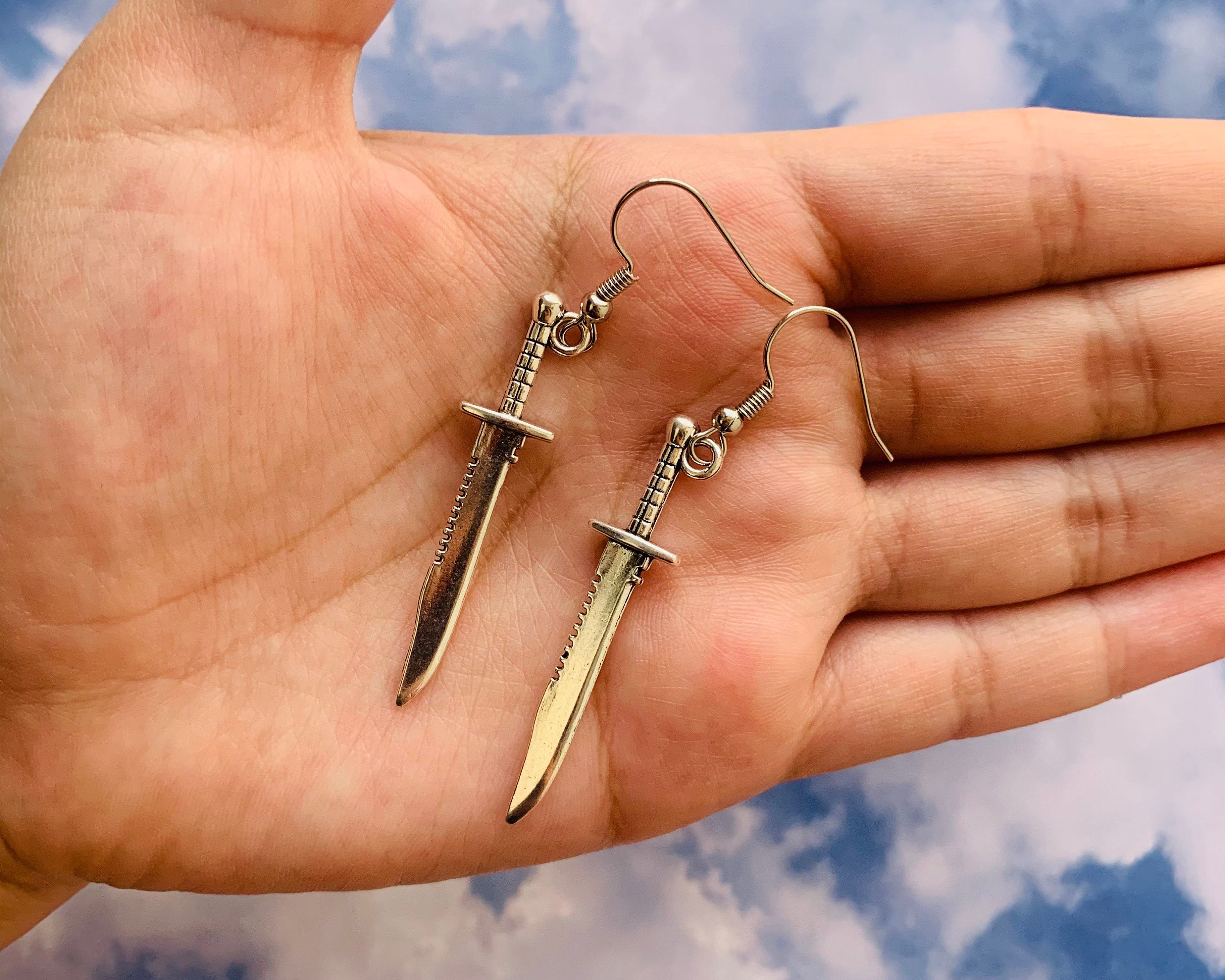 Knife Earrings Etsy