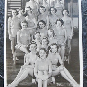 Sophia Girls GYMNASTICS Team-Stockholm Sweden Vintage Photograph Postcard? 1950's