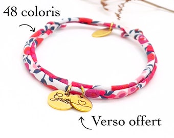 Personalized Women's Bracelet, Liberty cord bracelet, Mother's Day Gift, Godmother Gift, Tata Gift