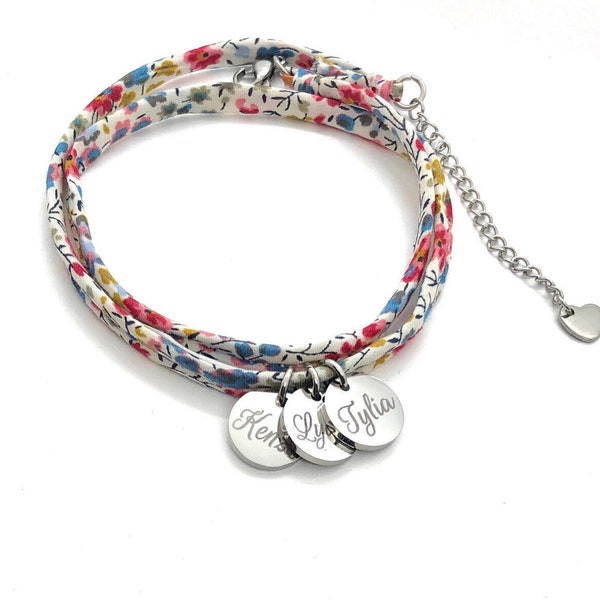 Bijou personnalisé, Cadeau femme personnalisé, fête des mères, cadeau maman, bracelet avec chainette, ByMathis, bracelet femme