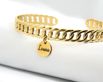 Bracelet jonc  à personnaliser , cadeau fête des mères personnalisé, cadeau maman , bracelet femme , cadeau saint valentin