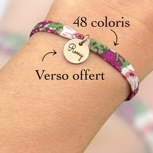 Bracelet femme, bracelet enfant personnalisé, cadeau de noel personnalisé, bijou personnalisé femme, bracelet prénom, bracelet liberty