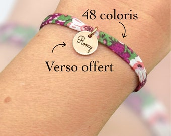 Bracelet femme, bracelet personnalisé, cadeau anniversaire, bijou personnalisé femme, bracelet enfant prénom, bracelet liberty