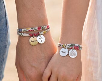 Set of 2 personalized bracelets - Mother-Daughter bracelets - Best friends - Sisters