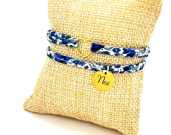 Personalisiertes Liberty Cord Armband, Damenarmband, Muttergeschenk, personalisiertes Geburtstagsgeschenk, Geschenk der Patin, Geschenk zur Geburt