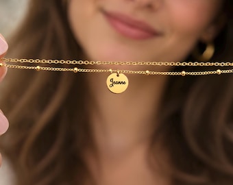 Personalized gift, double-strand stainless steel bracelet, personalized gift, personalized women's bracelet, personalized jewelry