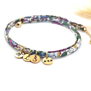 Personalized liberty cord bracelet, personalized birthday gift, birth gift, women&#39;s bracelet, sister gift, child bracelet