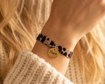 Leopard print bracelet, women's bracelet, birthday gift, personalized gift for godmother, personalized jewelry, Mother's Day