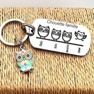 Personalized key ring, mom gift, Father's Day, family key ring, grandma gift