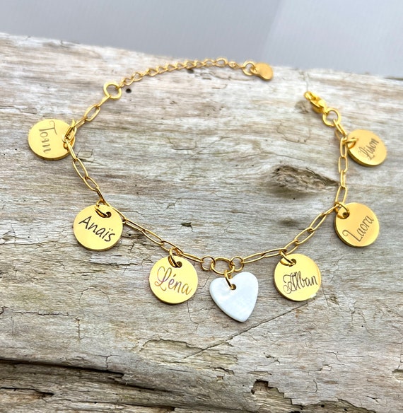 Personalized charm bracelets for moms deals