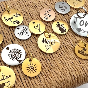 Medallón para personalizar, medalla personalizada, joyería para personalizar, medallón grabado, joyería personalizada, etiqueta personalizada