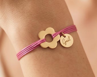 Personalized bracelet, nylon cord, adjustable bracelet for women and children