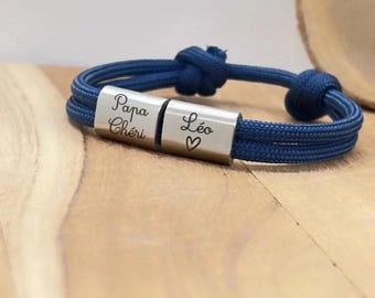 Personalized sail rope bracelet – men's bracelet, personalized jewelry, Father's Day gift, godfather gift, boy's bracelet