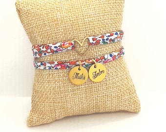 Personalized Liberty cord bracelet, Personalized birthday gift, Mom gift, Birth gift, By Mathis