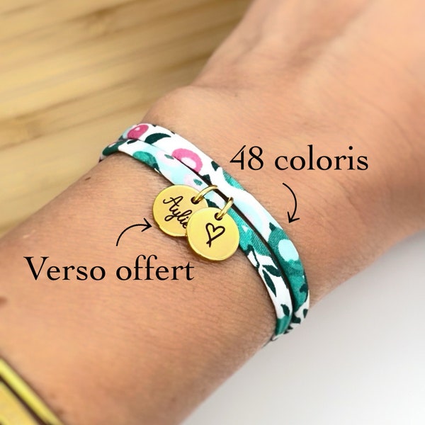 Personalized liberty cord bracelet, personalized gift, women's bracelet, personalized jewelry, first name bracelet, evjf