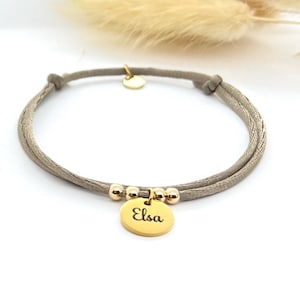 Personalized cord bracelet, Mother&#39;s Day gift, personalized gift, girl&#39;s bracelet, engraved jewelry, name bracelet