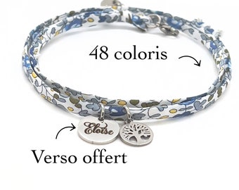 Bracelet Personnalisé Cordon Liberty, Cadeau fête des mères,  Cadeau naissance, Cadeau Nounou, Cadeau maitresse, By Mathis