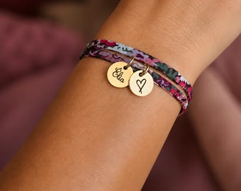 Adjustable Liberty bracelet that can be personalized, engraved jewelry, personalized Christmas gift