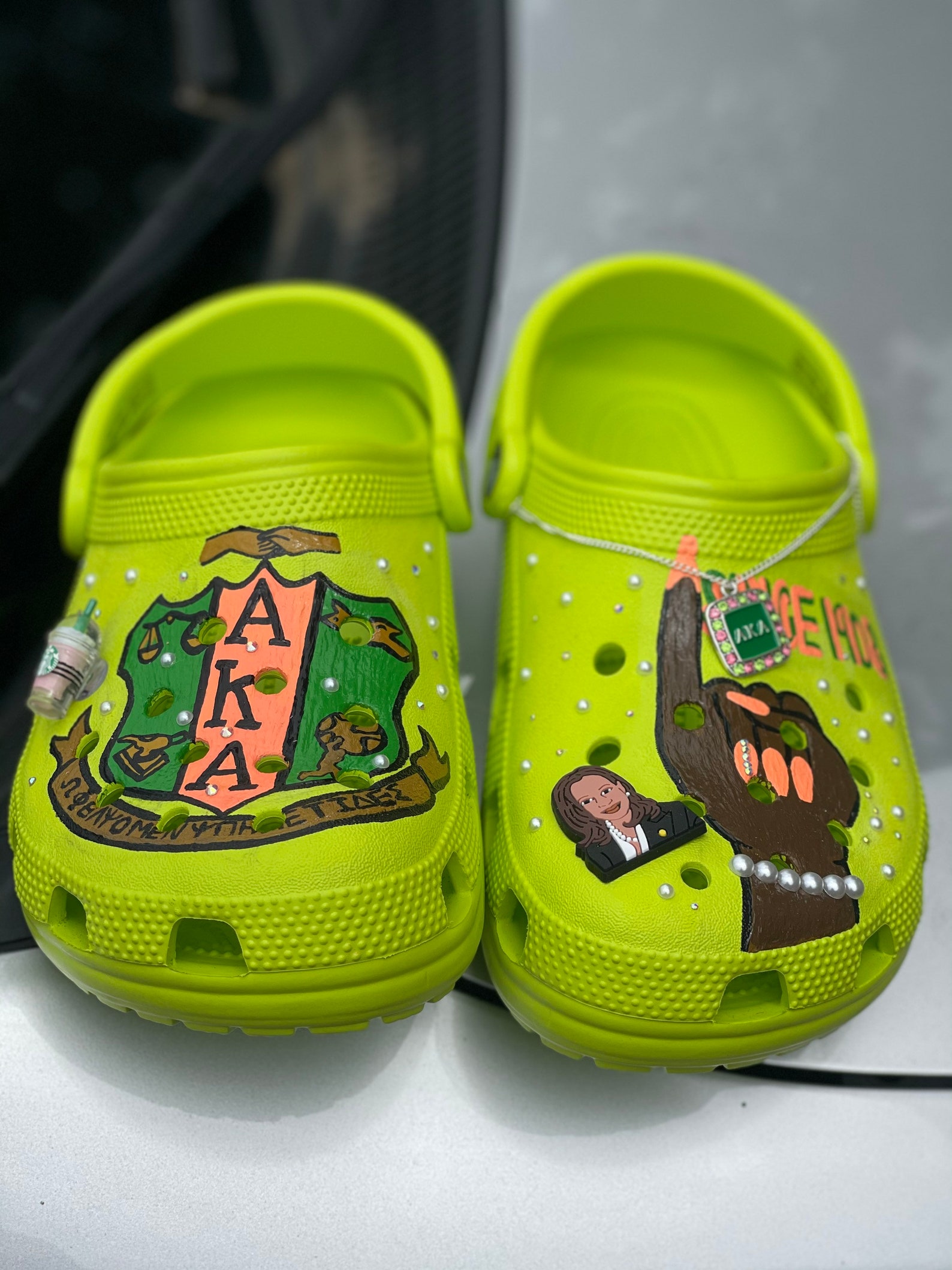 AKA Sorority Crocs in Lime Green Etsy