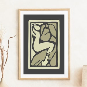 Abstract Lovers Art Print: Sensual Couple Artwork Digital Download