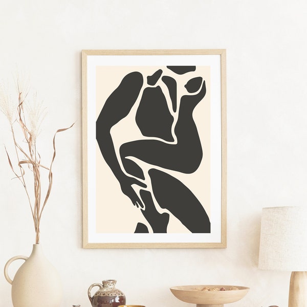 Intimate Couple Abstract Digital Printable Art | Whispering Lovers  Private Love Scene | Sensual Romantic Couple Artwork Bedroom Art