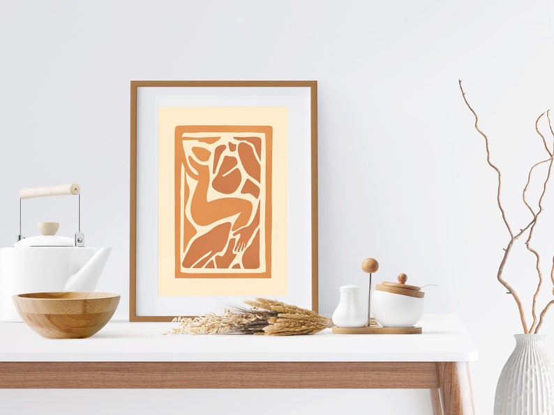 Lovers Art Print, Couple Art, Sensual art, Abstract Boho Art, Minimalist print, Adult Art