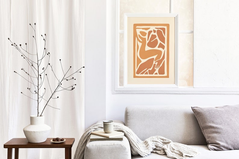 Lovers Art Print, Couple Art, Sensual art, Abstract Boho Art, Minimalist print, Adult Art