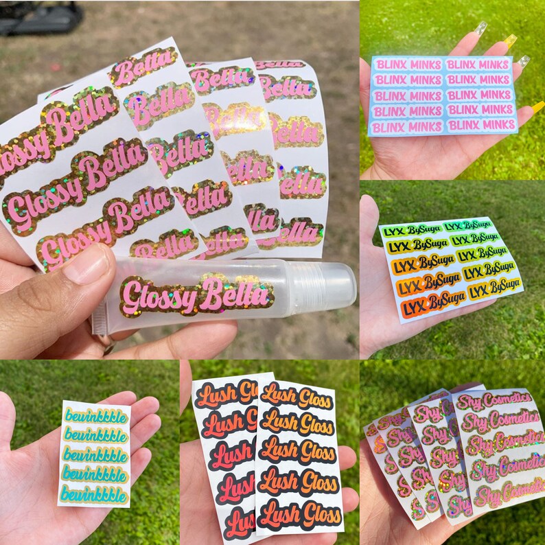 Vinyl Lip Gloss Labels Double Layered Etsy