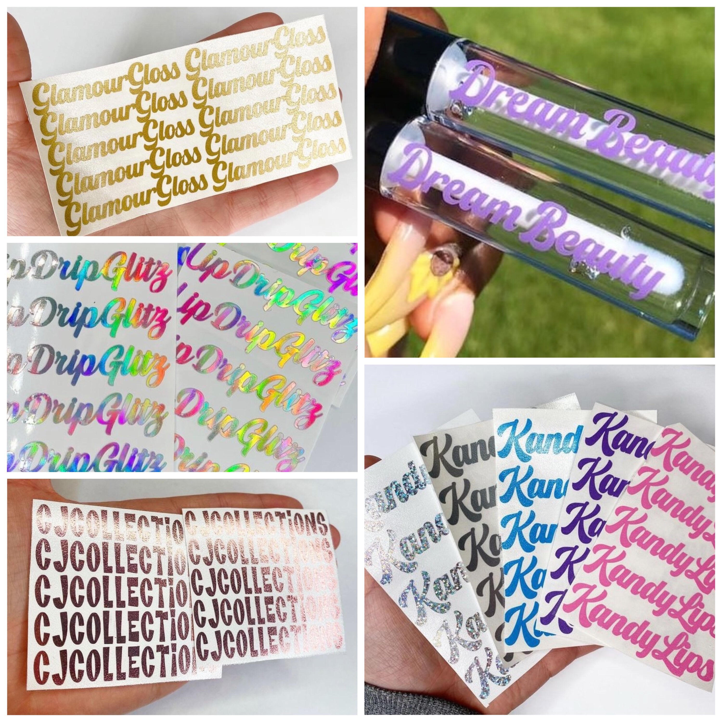 Vinyl Lip Gloss Labels Cosmetic Labels Etsy