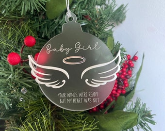 Angel Wings Christmas Memorial Ornament