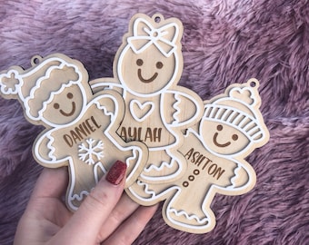 Personalised Gingerbread Christmas Tree Ornaments