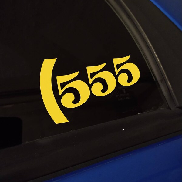 Vintage 555 Rally Livery Vinyl Decal - Classic Racing & Motorsport Sticker