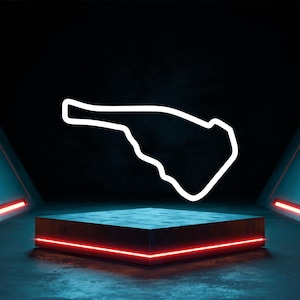 Road Atlanta Racing Track Outline Vinyl Aufkleber - Racing Enthusiast Sticker - ideal für Laptops, Autos und Ausrüstung