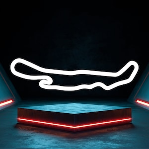 Pacific Raceway Track Outline Vinyl Decal - Racing Enthusiast Sticker - Ideal for Laptops, Cars, and Gear