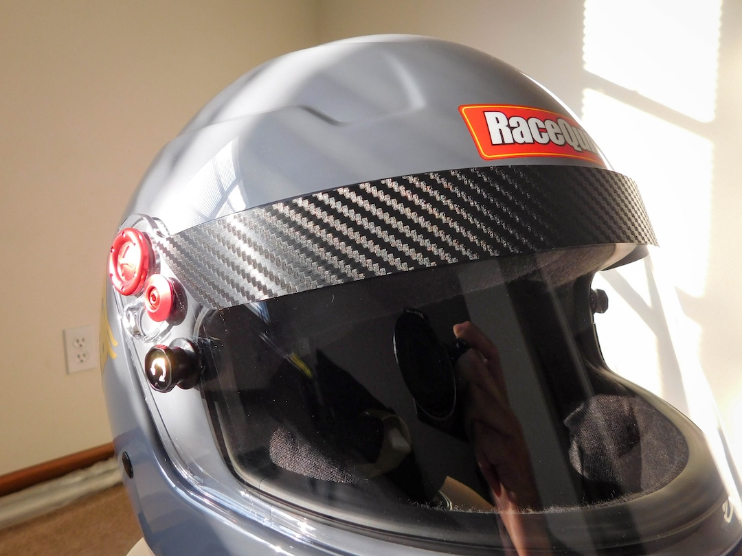 Carbon Fiber Textured Vinyl Helmet Visor Strip Decals Set of 2 Etsy