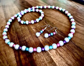 Miracle beads bracelet, earrings and 16 inch necklace