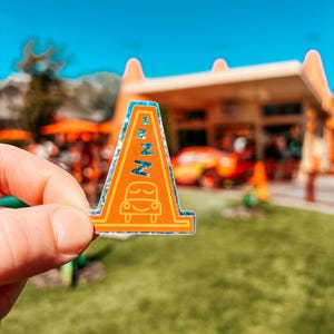Cozy Cone Sparkle Sticker - Cars