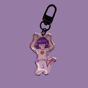 Noodle inspired charm | Clear Double Sided Acrylic Keychain | 2 inch | Band keychain | Charm |
