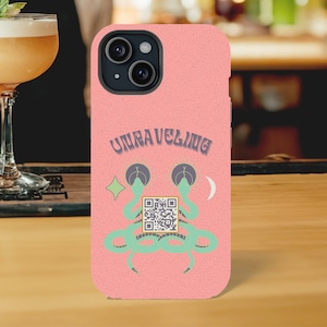 Custom QR Code Phone Case for Cashapp Venmo Impact Resistant Digital Tips Grunge Vibes Perfect for Bartenders image 1