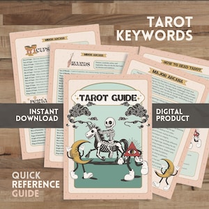 Hoja de trucos del tarot digital / Guía del tarot imprimible / Significados y tiradas / Descarga instantánea / Referencia del tarot para principiantes / Tabla de palabras clave del tarot