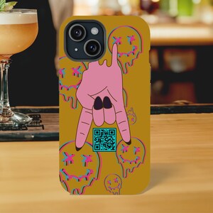 Custom QR Code Phone Case, Perfect for Bartenders, Service Industry, Accept Payment Anywhere, Cool Aesthetic Design Bild 1