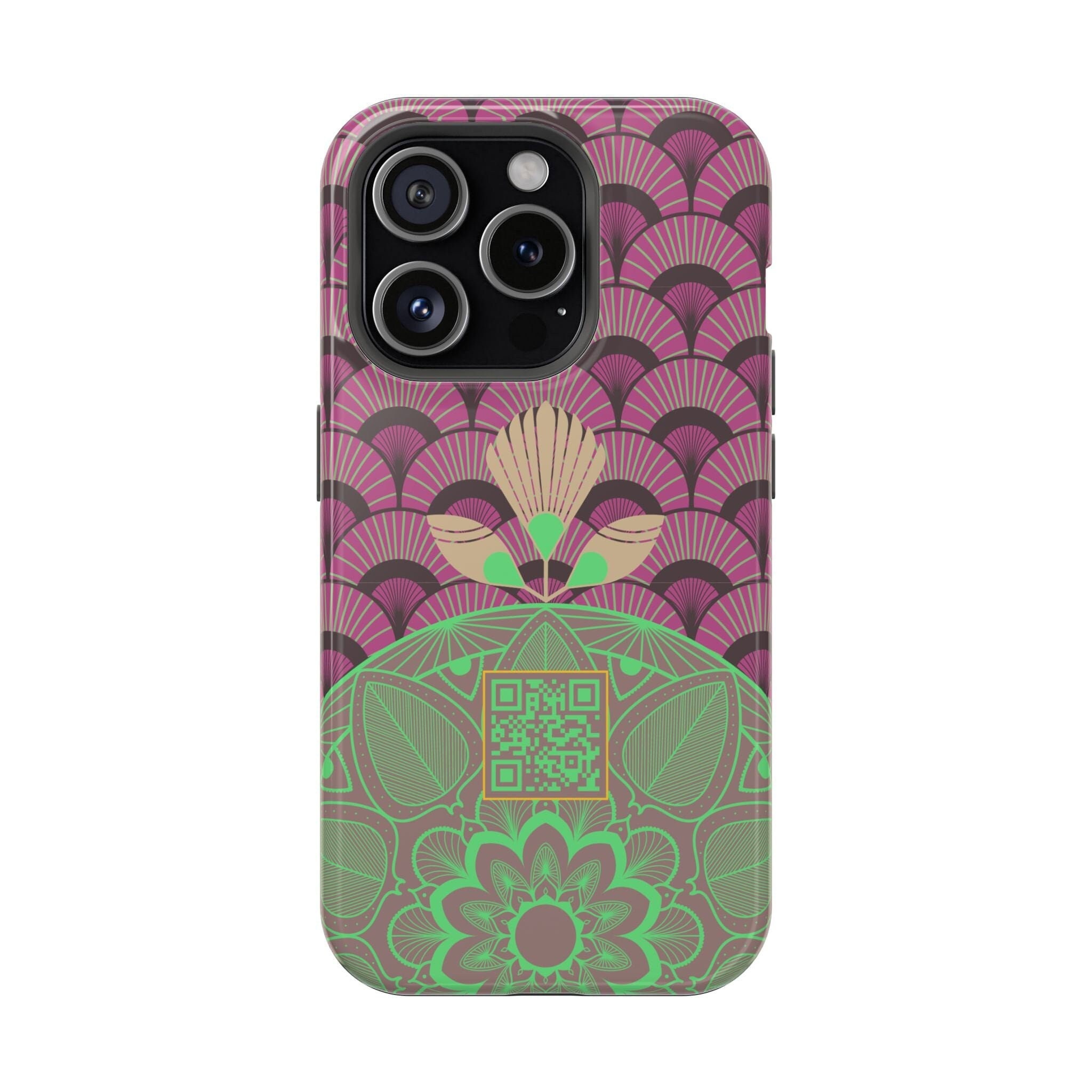 Art Deco Pattern Custom Printed Phone Case, QR Code Payment Ready ...